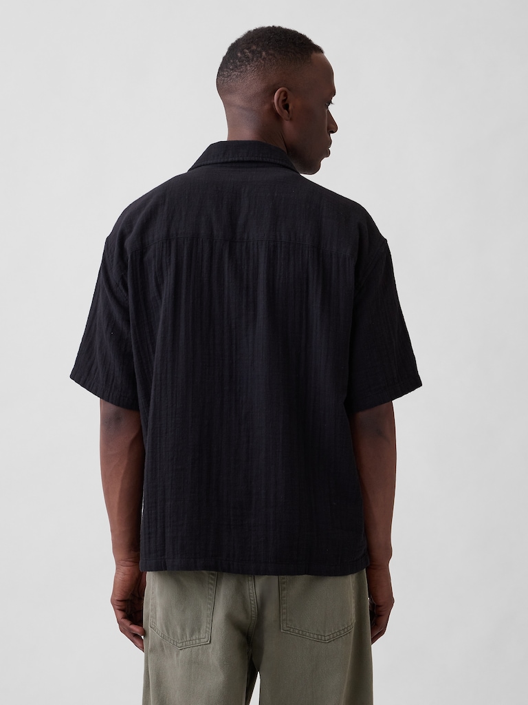 Gauze Vacay Shirt in Boxy Fit