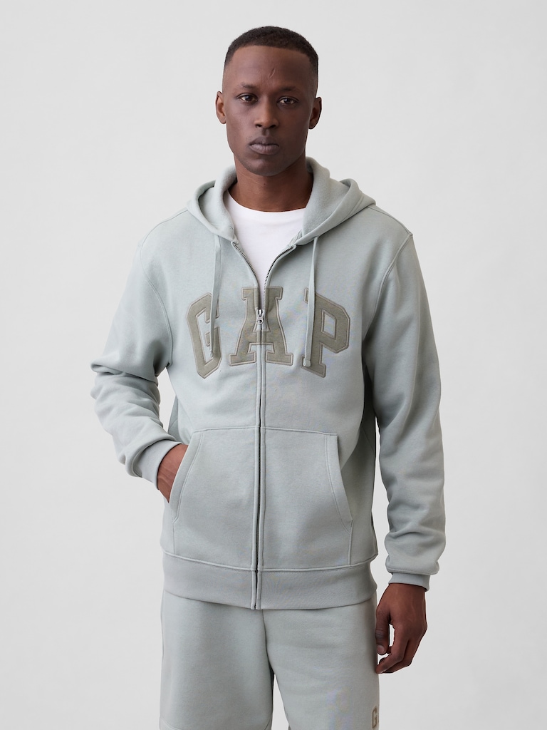 Adult Relaxed Gap Logo Zip Hoodie