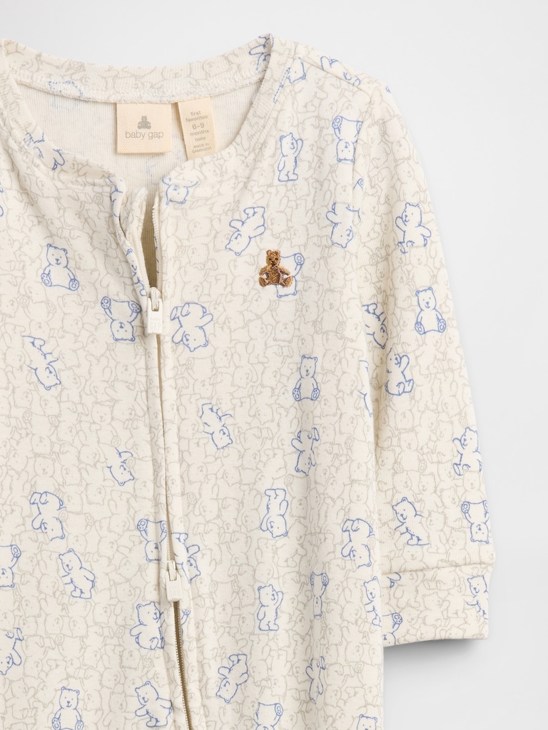 Baby Print Two-Way Zip One-Piece