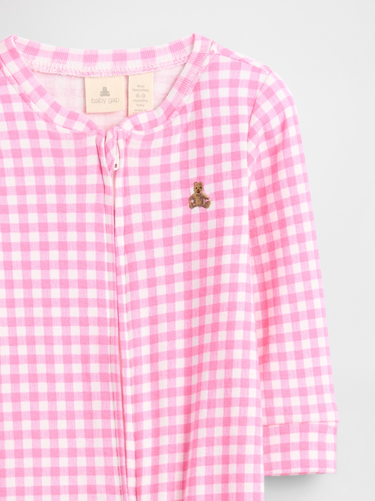 Baby Print Two-Way Zip One-Piece