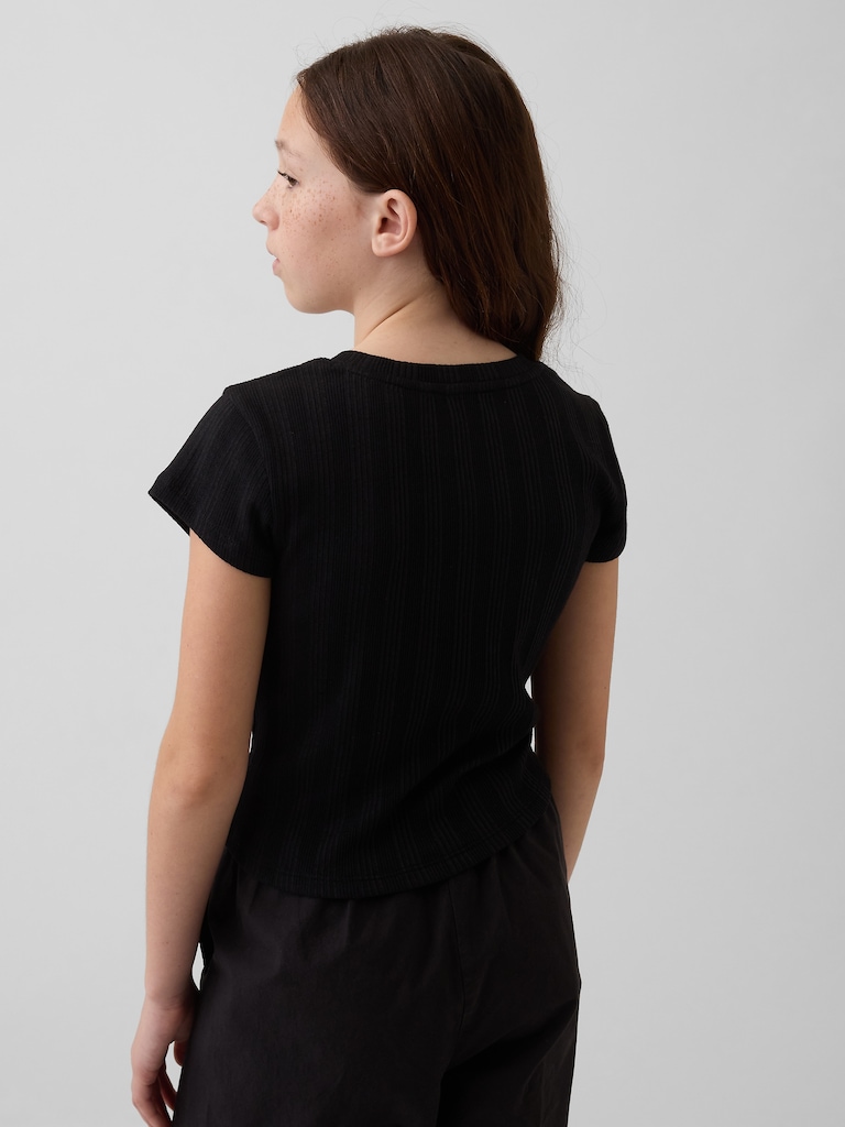 Kids Variegated Rib Fitted T-Shirt