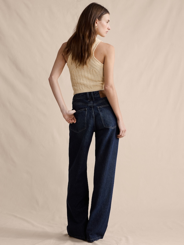 Mid-Rise Baggy-Straight Lightweight Jean
