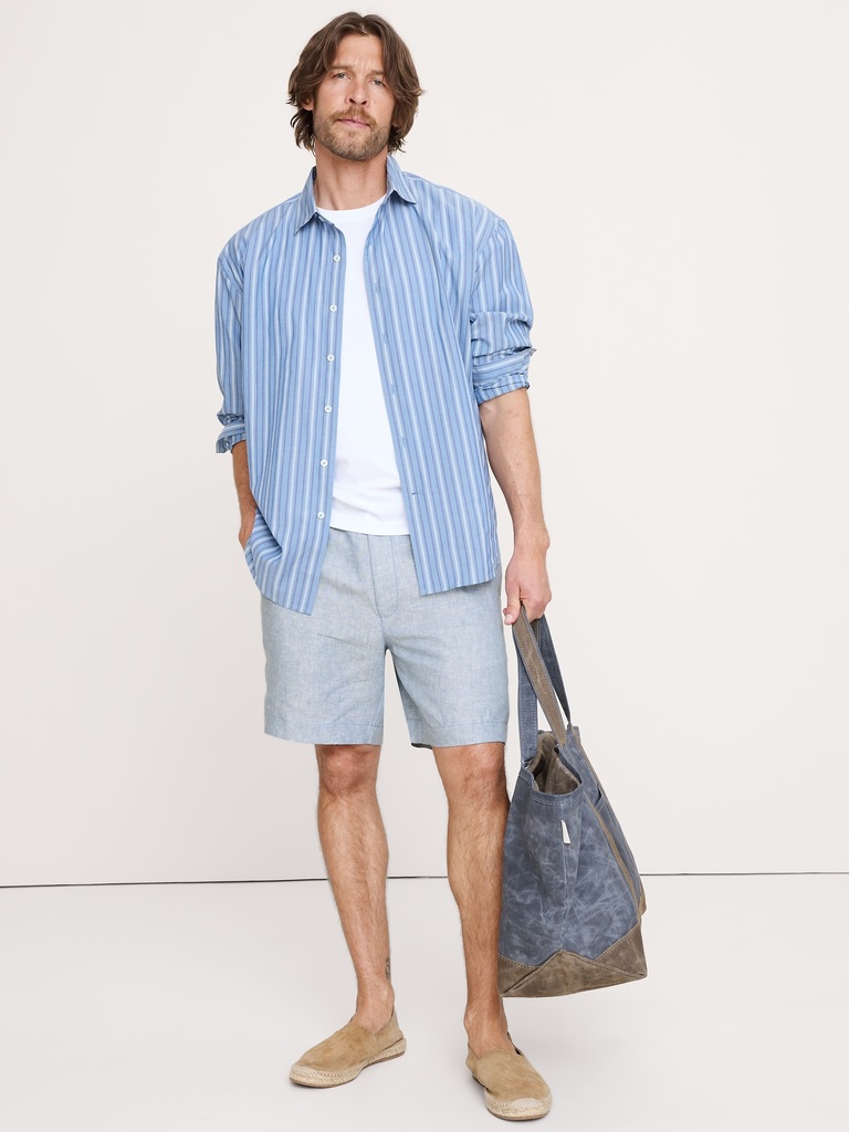 7" Linen Pull-On Short