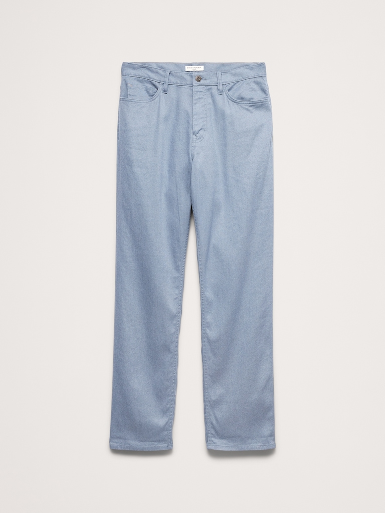 Straight Linen-Cotton Traveler Pant