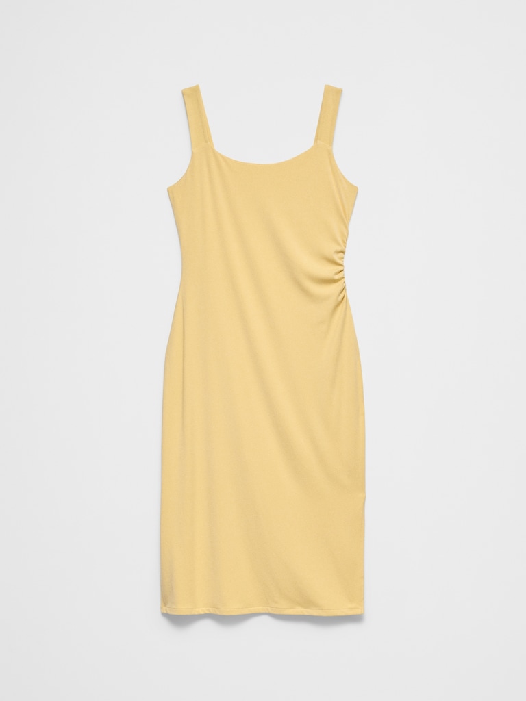 Side-Shirred Tank Midi Dress