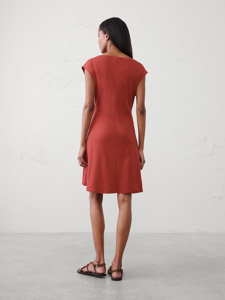Cap-Sleeve Knee-Length Dress