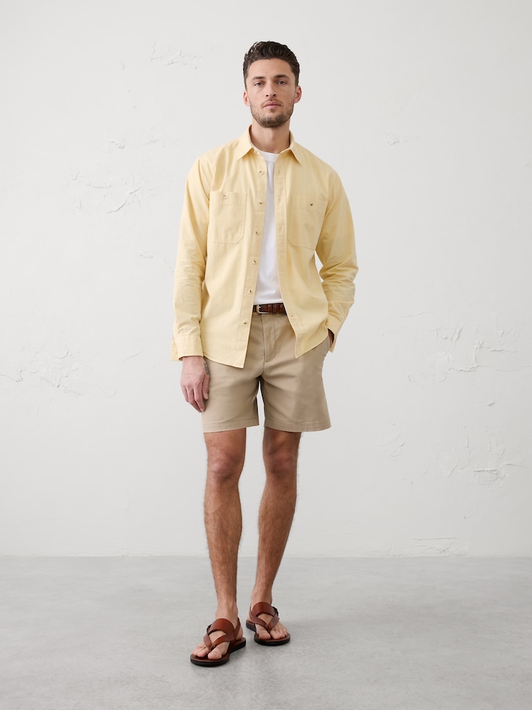 Standard-Fit Vintage Denim Shirt