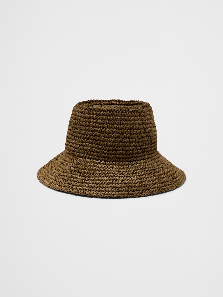 Straw Bucket Hat