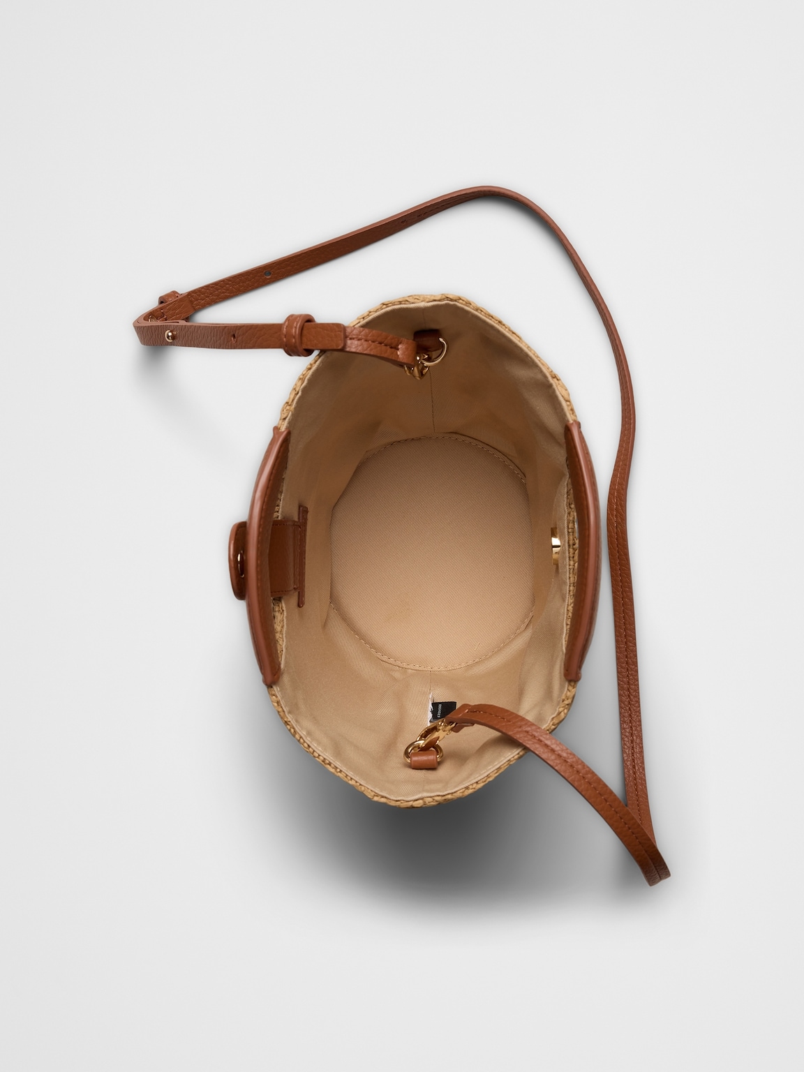 Straw Mini Bucket Crossbody