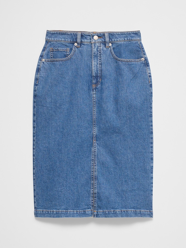 Denim Pencil Skirt