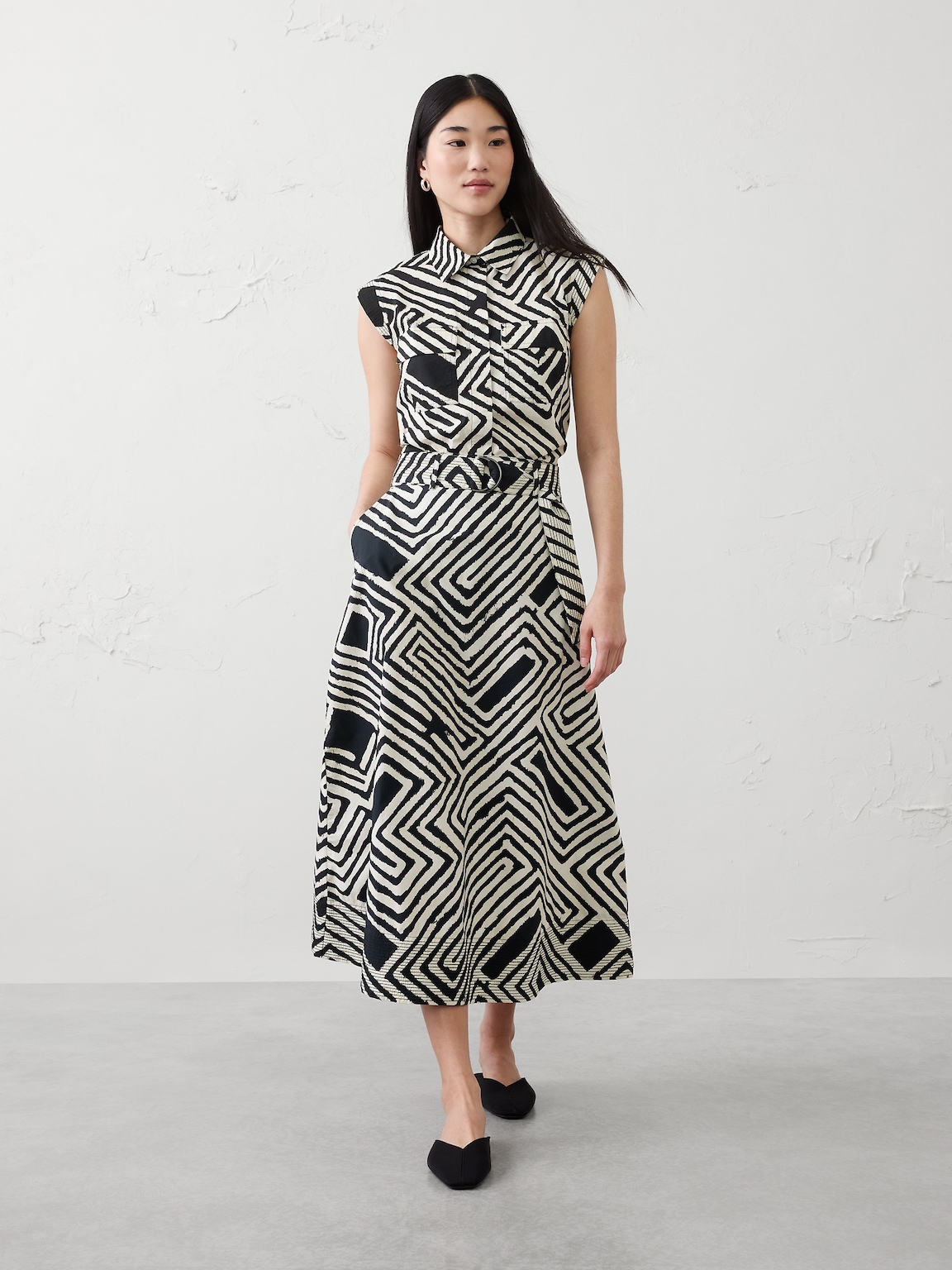 Trapunto Cap-Sleeve Shirt