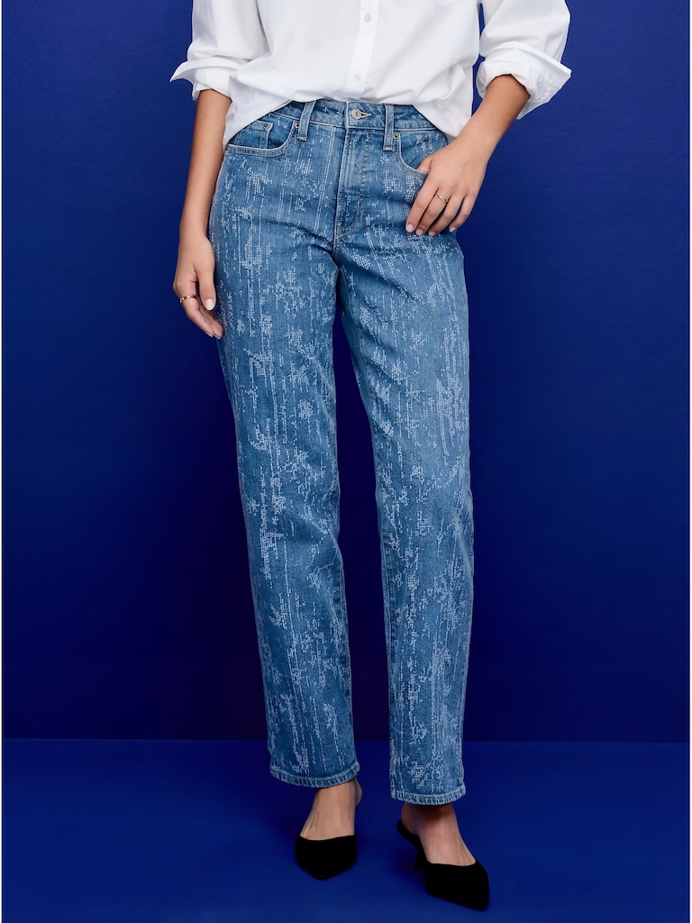 High-Waisted Barrel Ankle Jeans