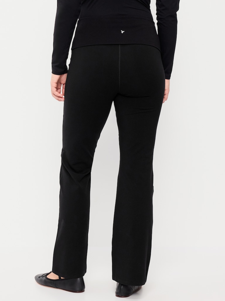 High-Waisted PowerChill Fold-Over Bootcut Leggings