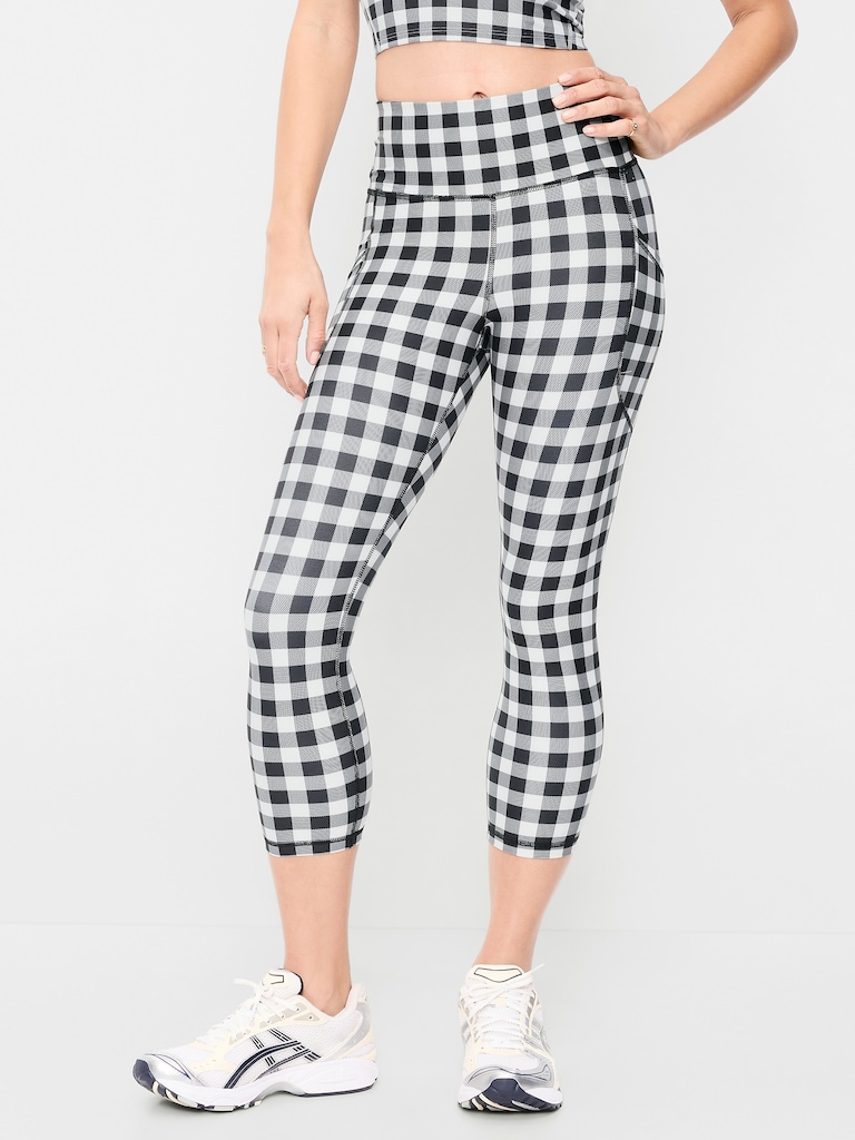 High-Waisted PowerSoft Crop Pocket Leggings