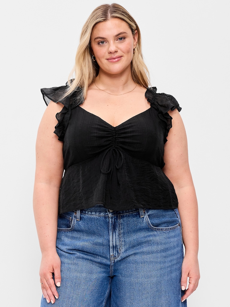 Flutter-Sleeve Fit & Flare Top