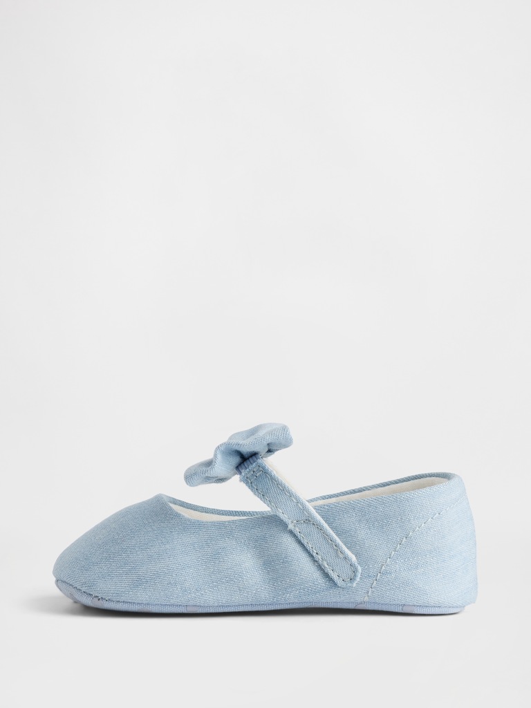 Baby Denim Bow Mary Jane Shoes