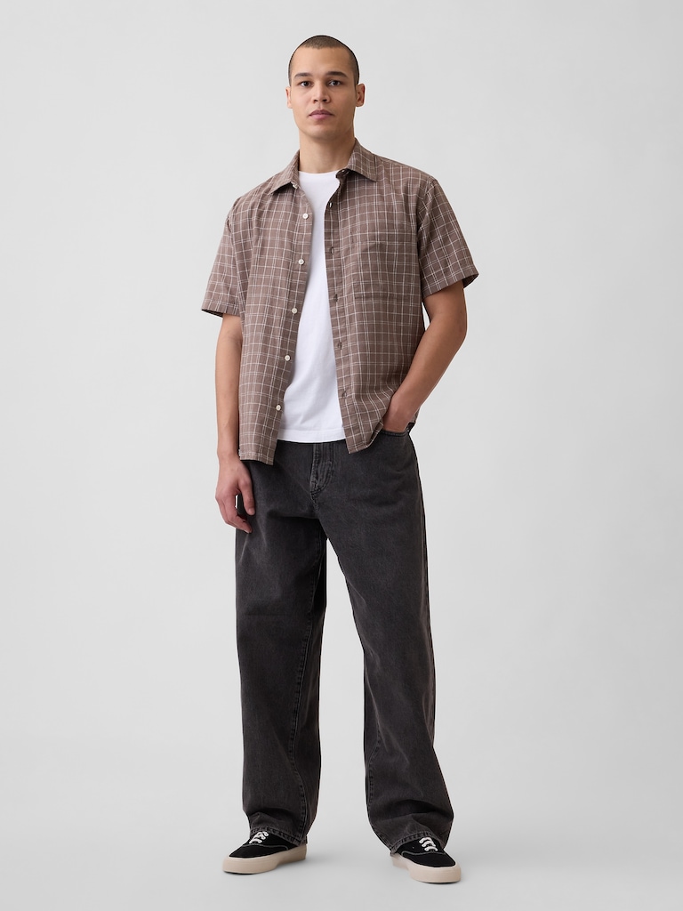 Textured Linen-Cotton Shirt