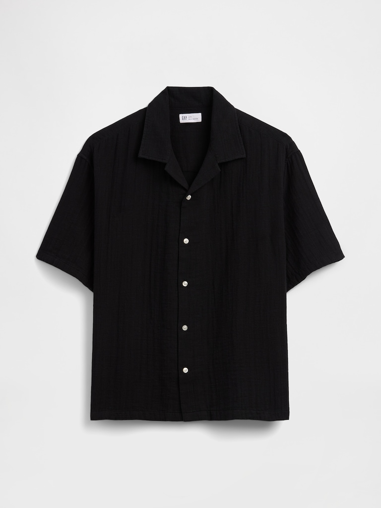 Gauze Vacay Shirt in Boxy Fit