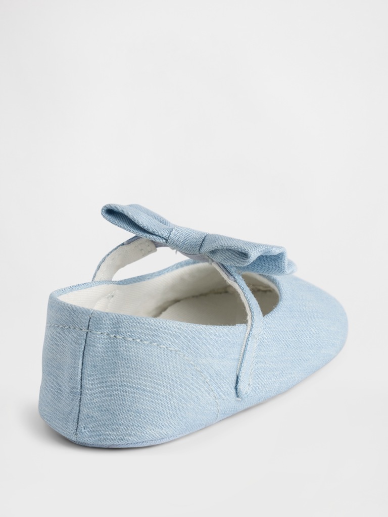 Baby Denim Bow Mary Jane Shoes