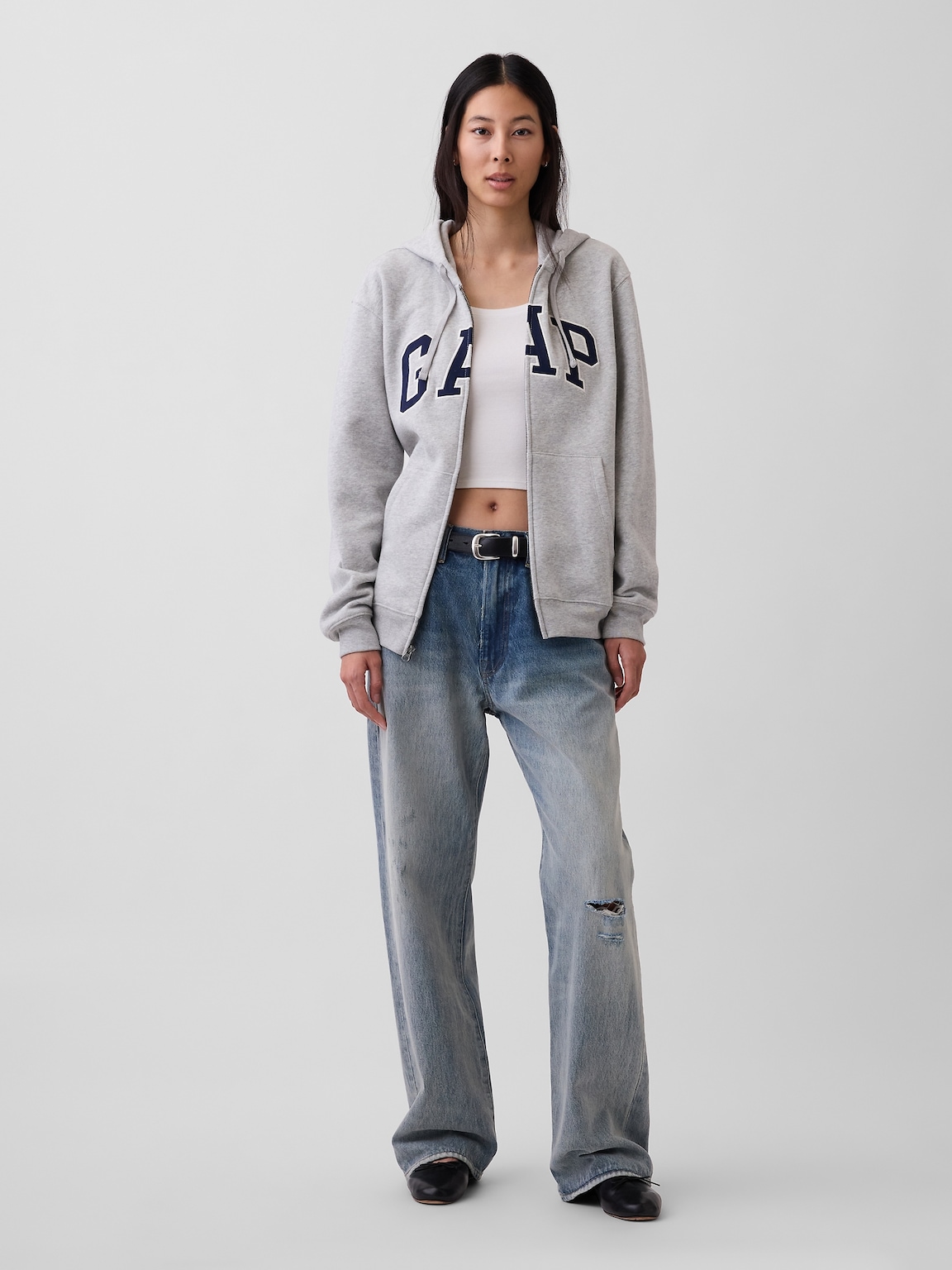 Adult VintageSoft Arch Logo Zip Hoodie