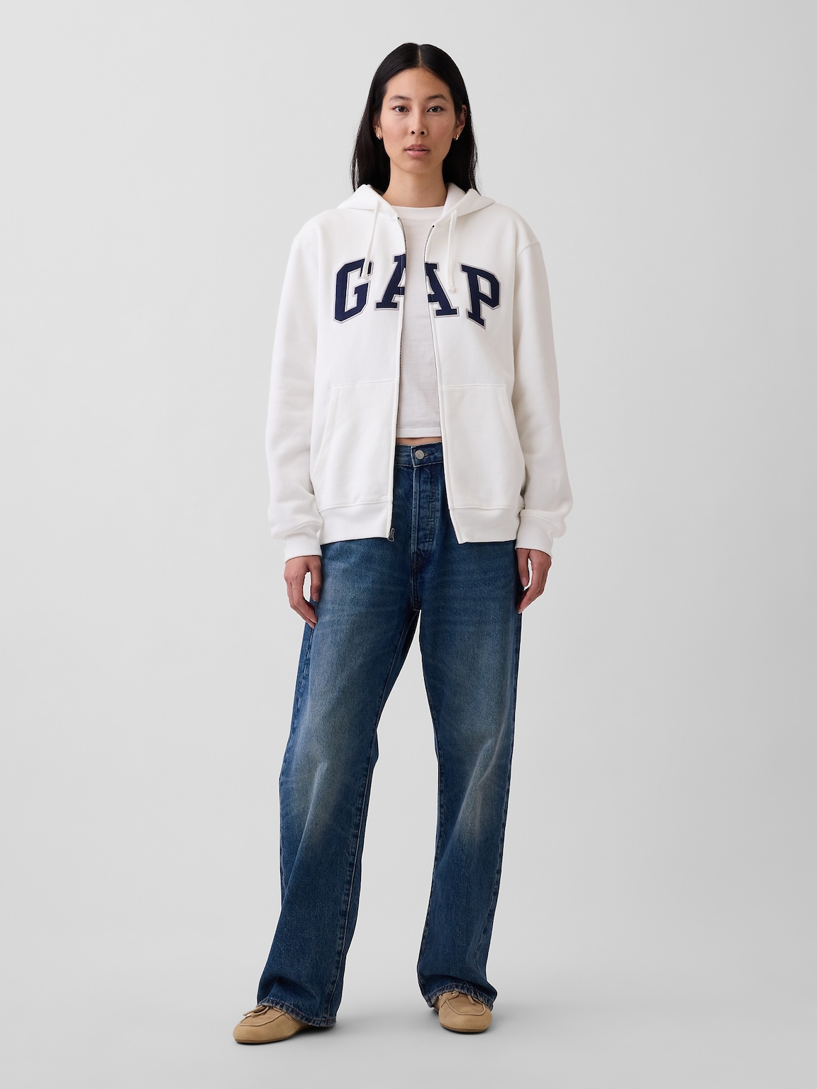 Adult VintageSoft Arch Logo Zip Hoodie