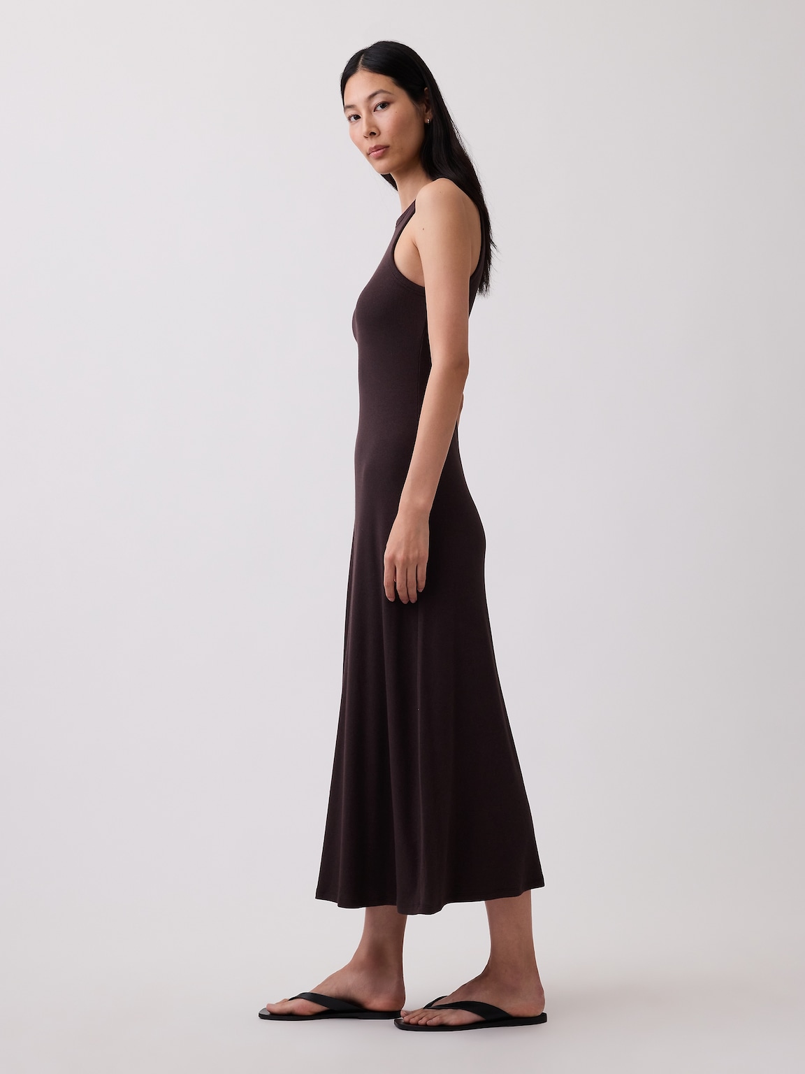Modern Rib Shelf-Bra Maxi Dress