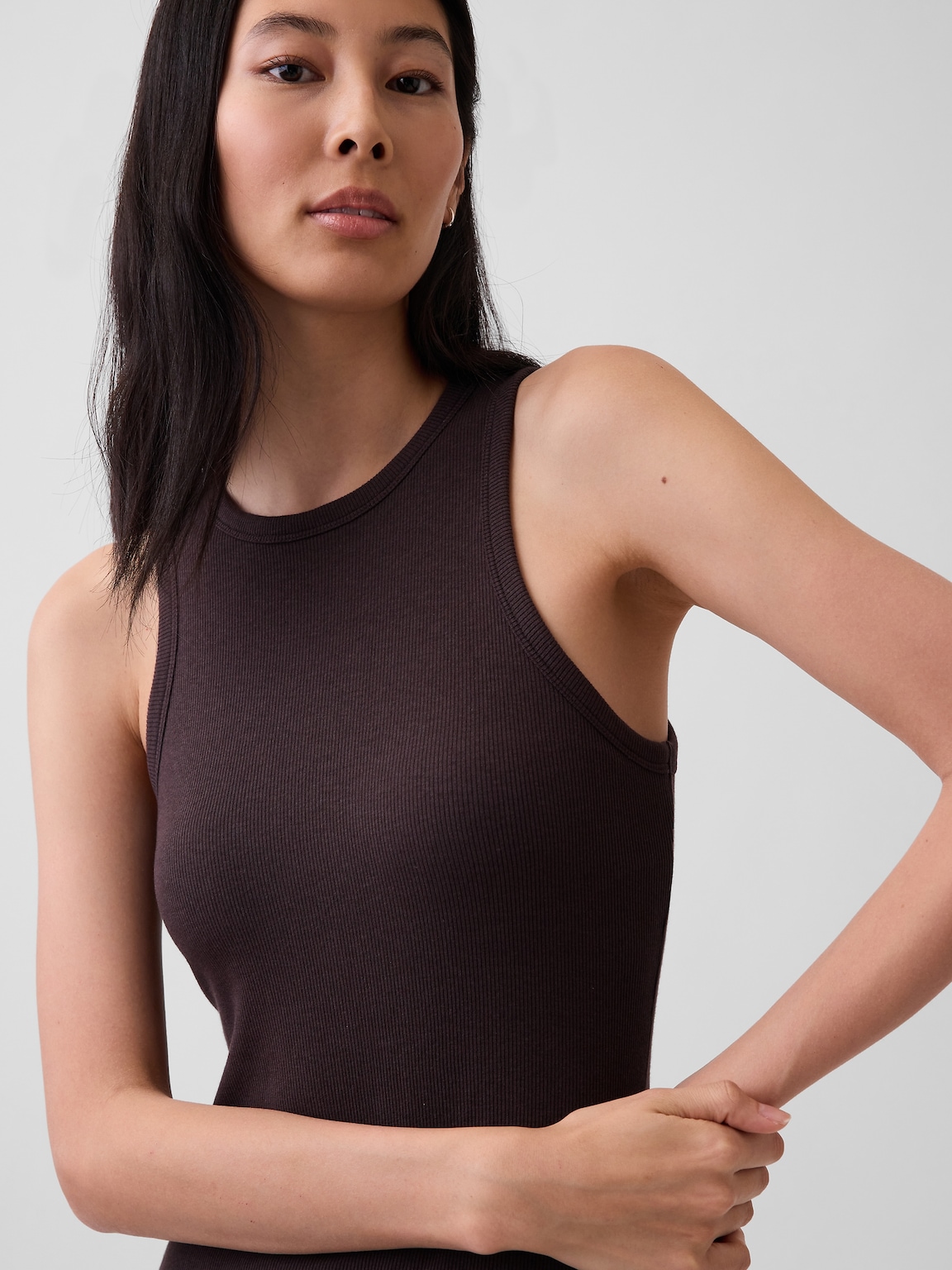 Modern Rib Shelf-Bra Maxi Dress