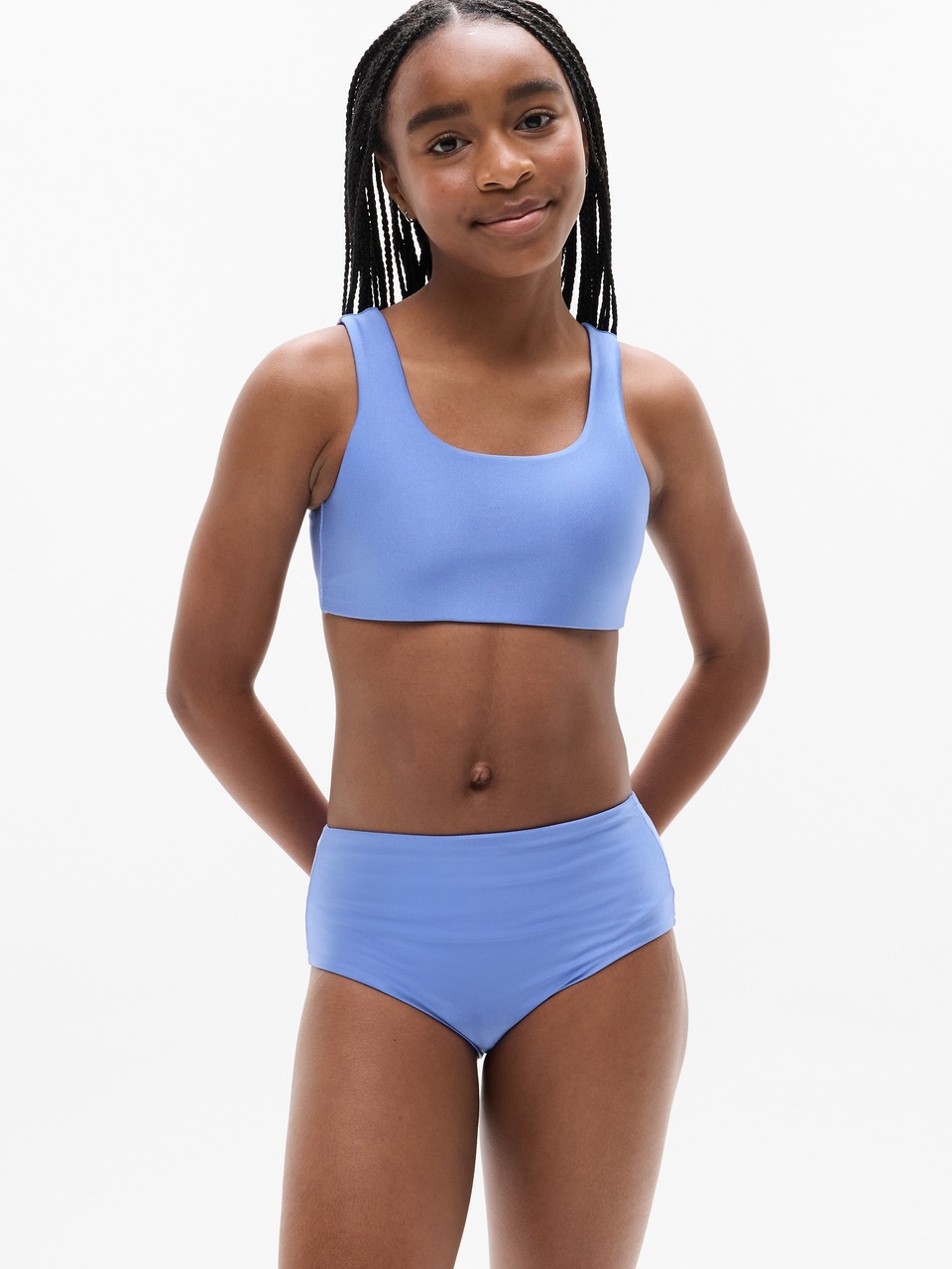 V-Neck Hardware One-Piece Swimsuit