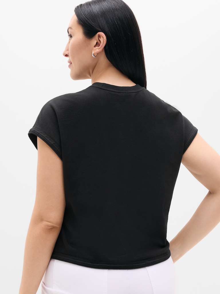 Airy Cotton Terry Sweatshirt Tee