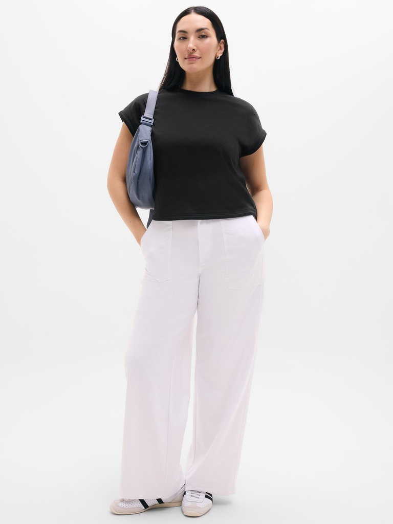 Airy Cotton Terry Sweatshirt Tee