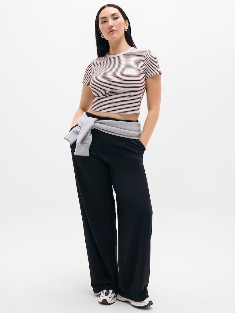 Signature Rib Crop Tee