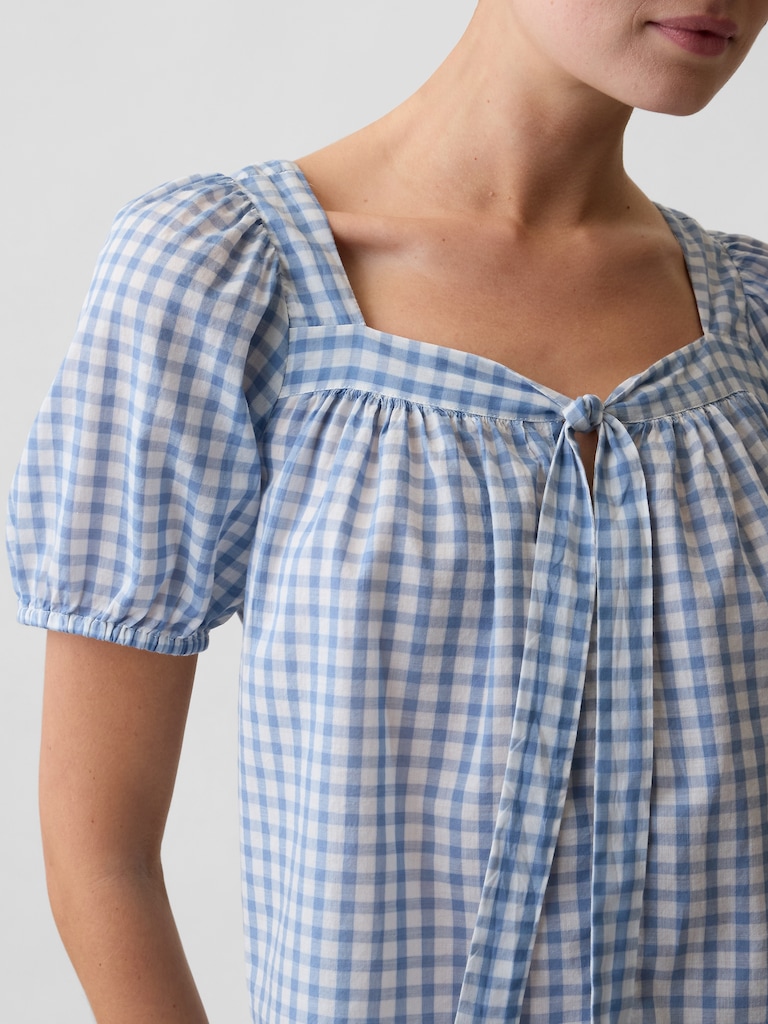 Relaxed Tie-Front Top