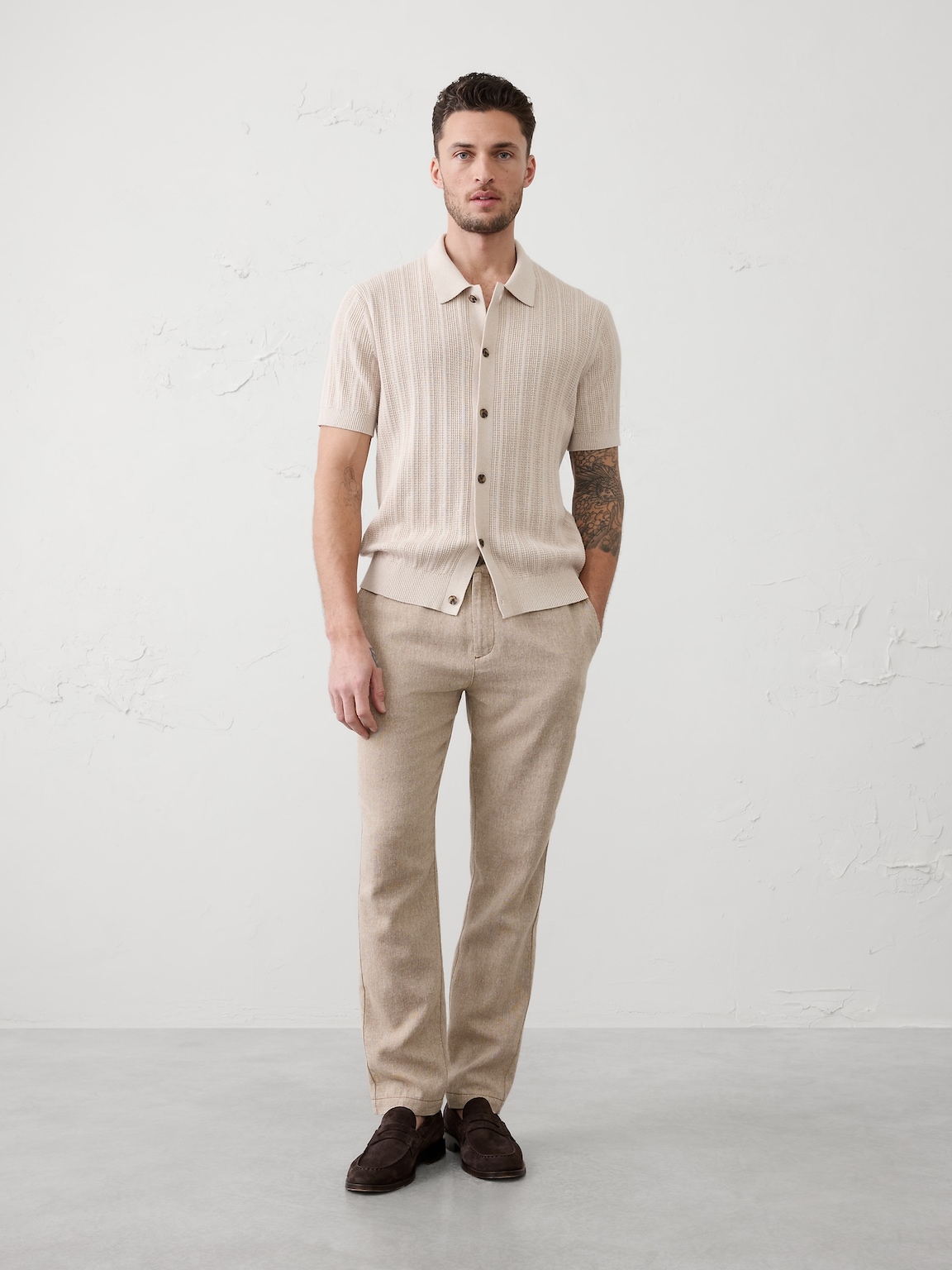 Linen-Blend Pant