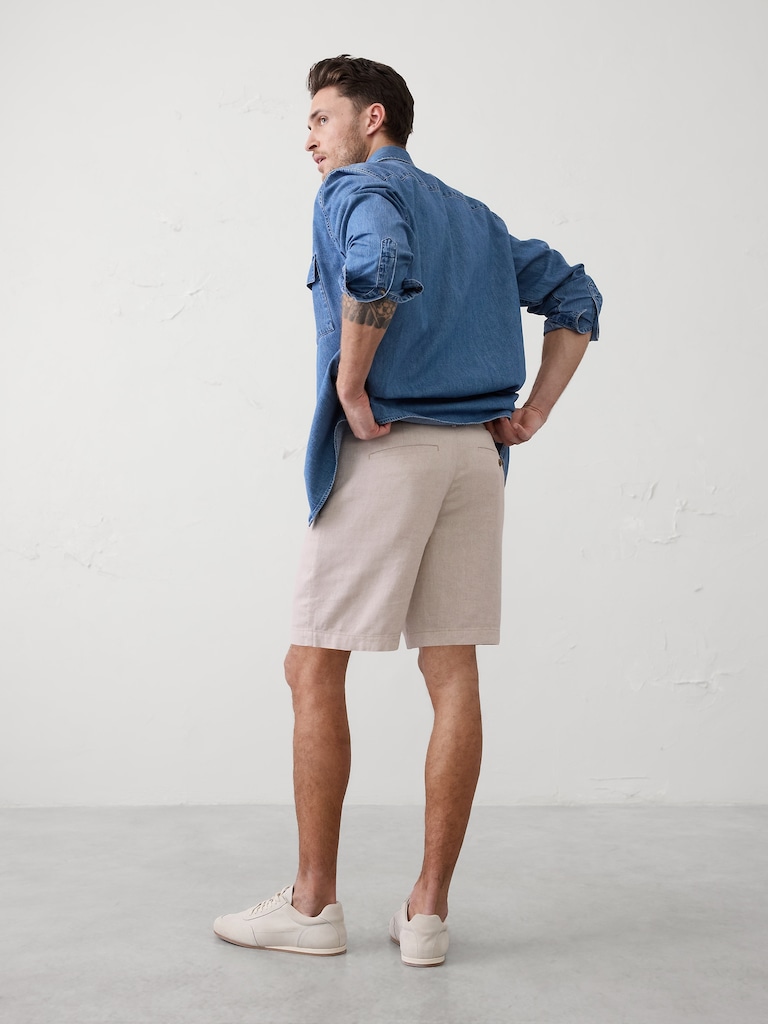 Slim-Fit 7" Linen-Blend Short