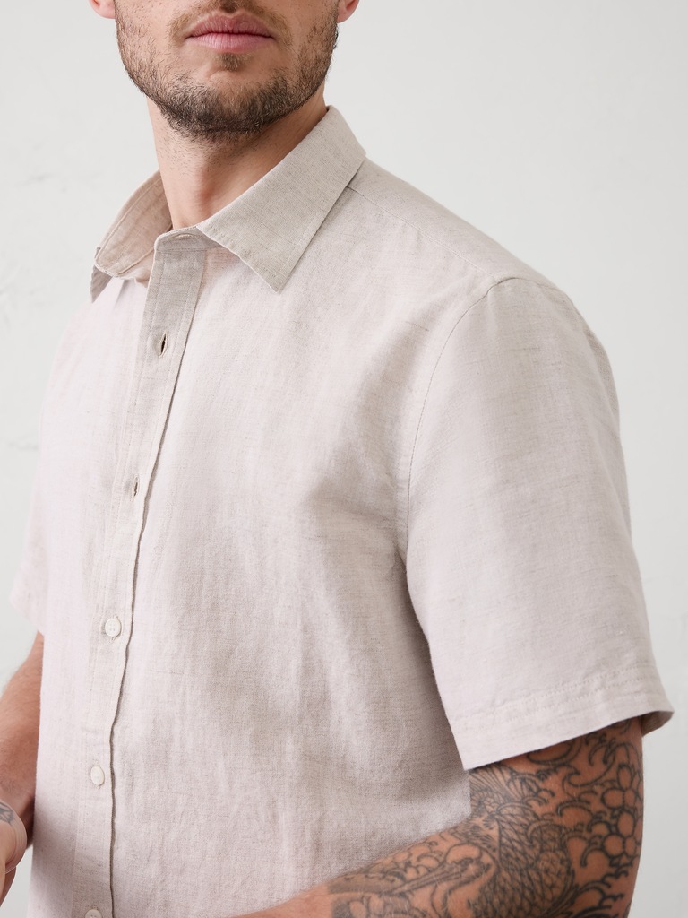 Standard-Fit Linen-Blend Shirt