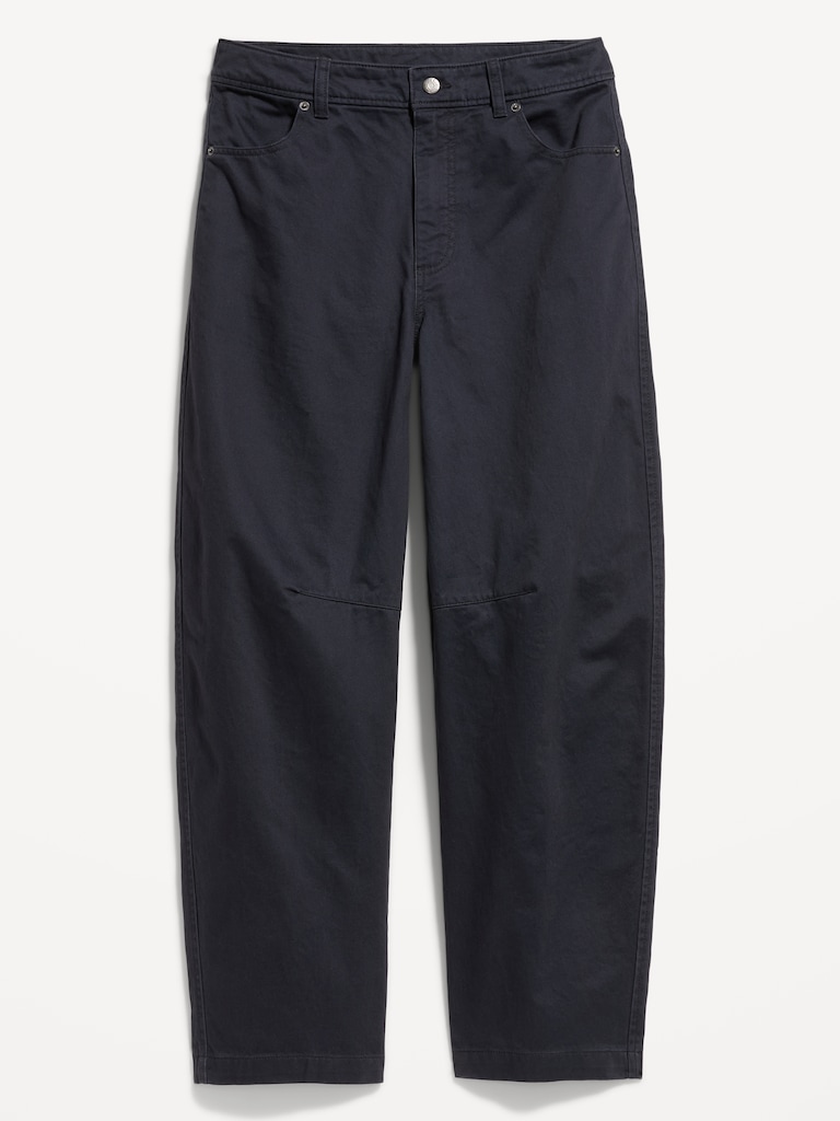 Mid-Rise Barrel Chino Pants