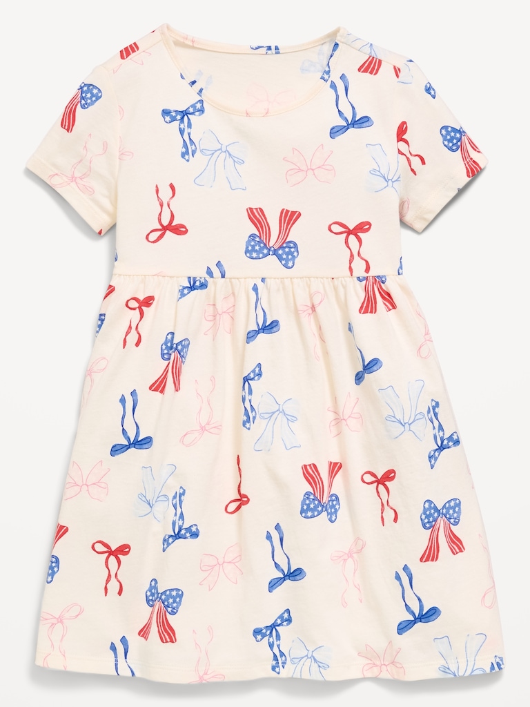 Printed Short-Sleeve Dress for Toddler Girls