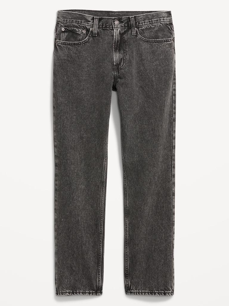 Structured Straight Non-Stretch Jeans