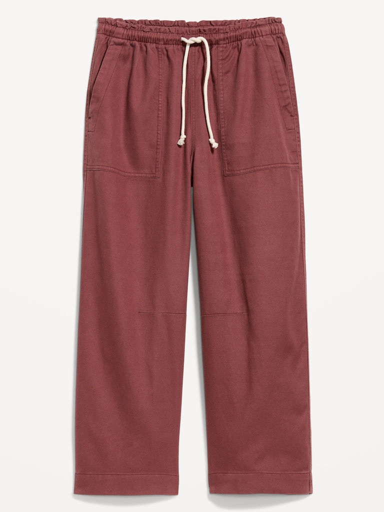 High-Waisted Utility Ankle Pants
