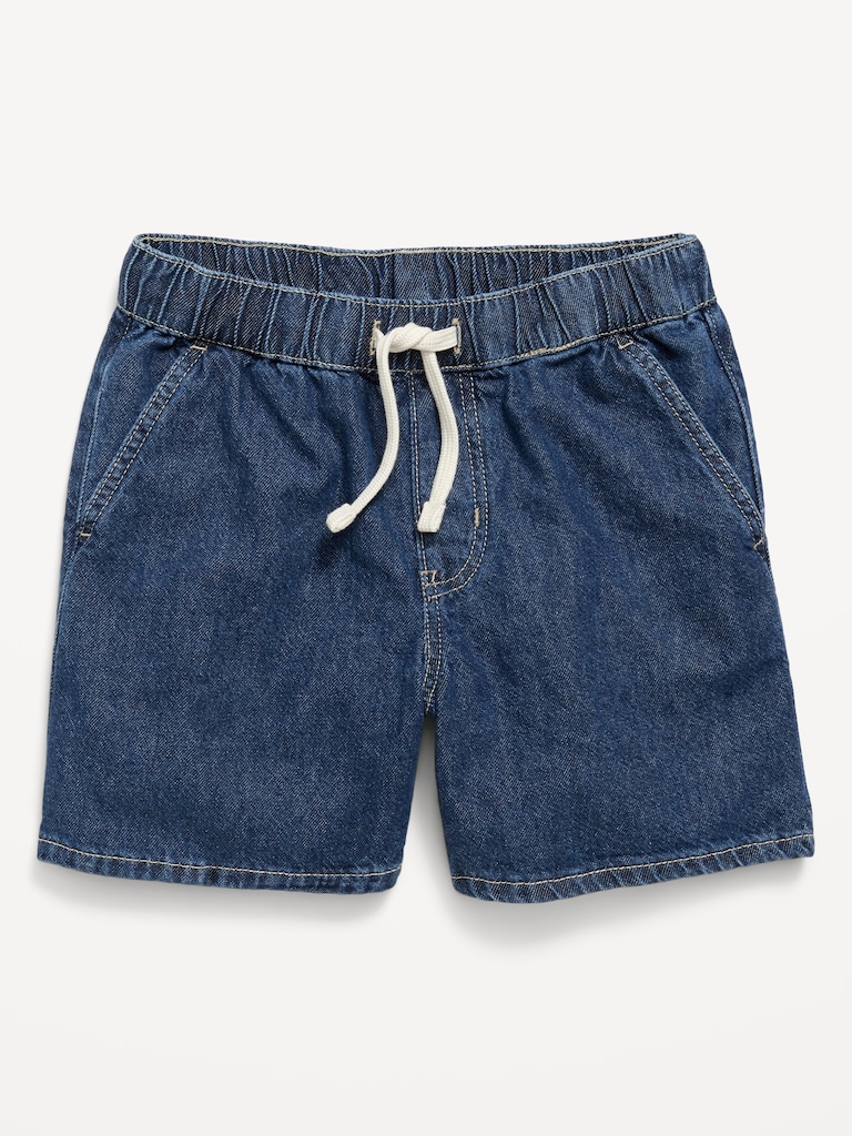 Above Knee Super Baggy Pull-On Jean Shorts for Boys
