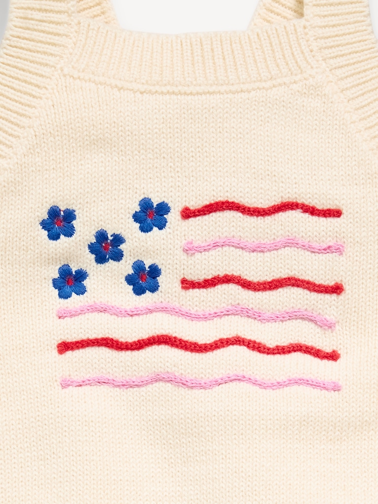 Sleeveless Sweater-Knit One-Piece Romper for Baby