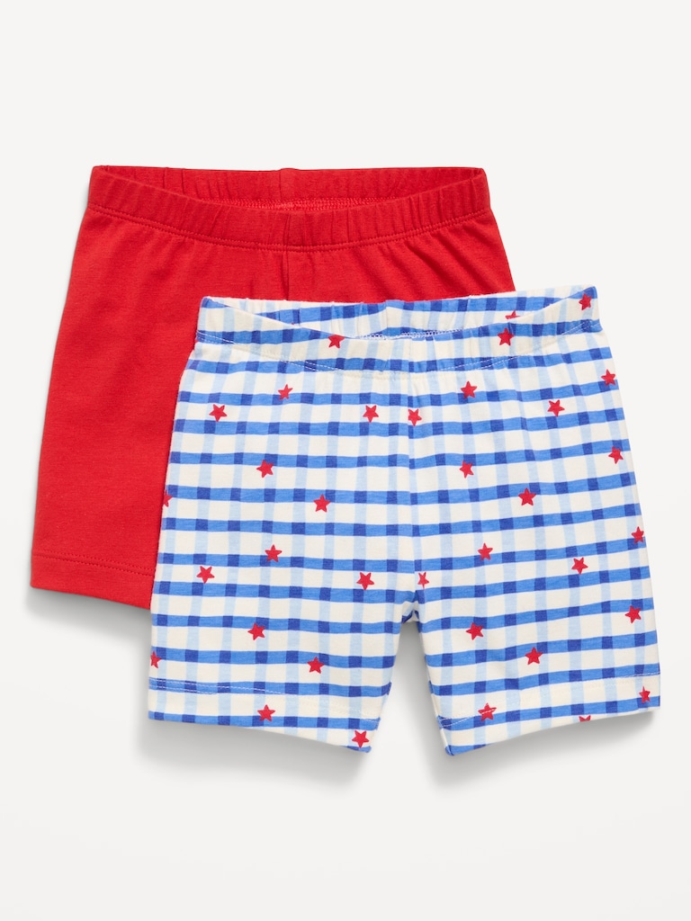 2-Pack Jersey-Knit Biker Shorts for Toddler Girls