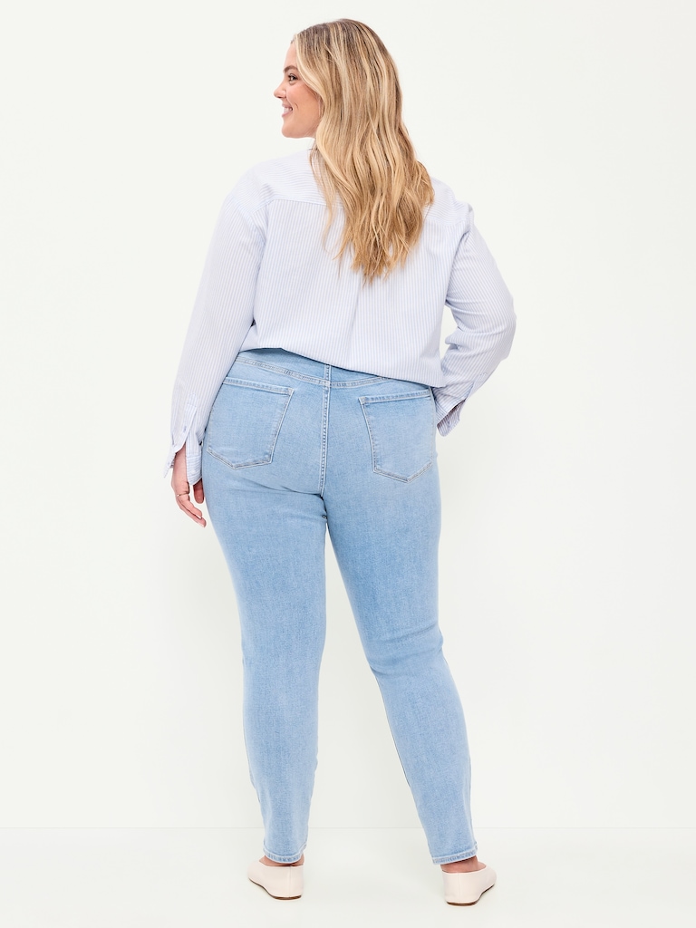 High-Waisted Slim Jeans