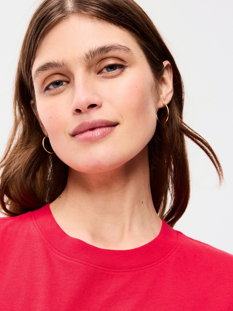 Vintage Crew-Neck Mini T-Shirt Dress