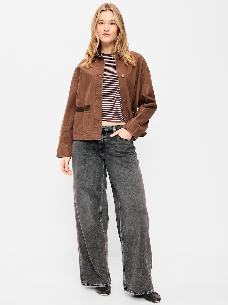 Low-Rise Baggy Wide-Leg Jeans