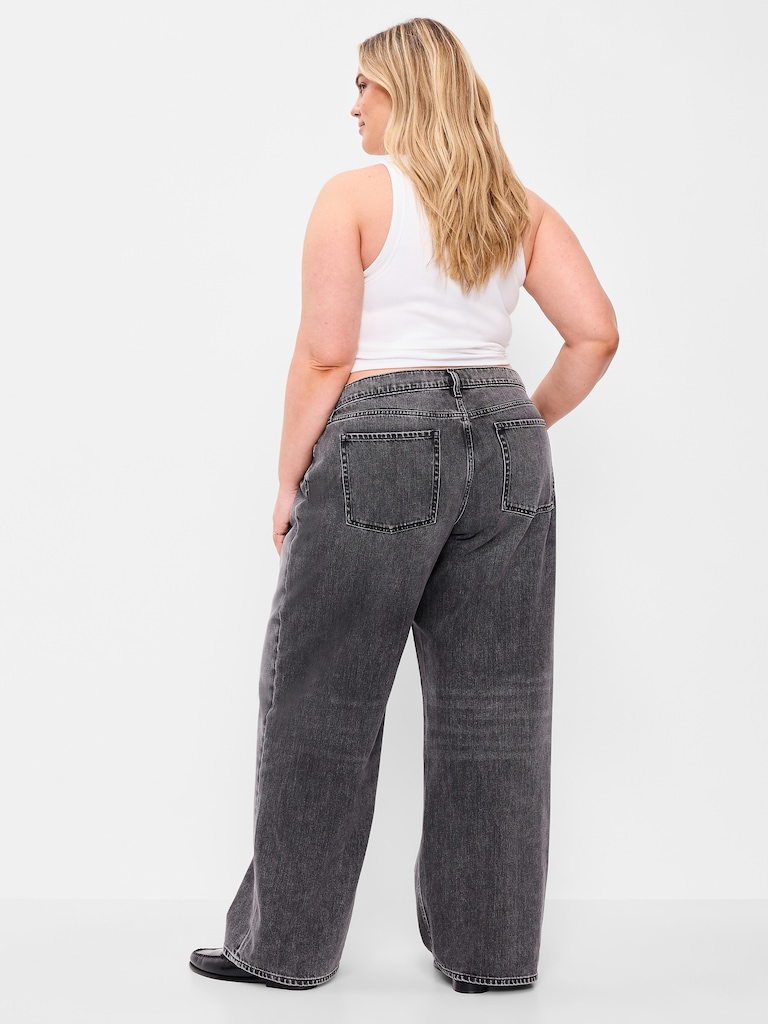 Low-Rise Baggy Wide-Leg Jeans