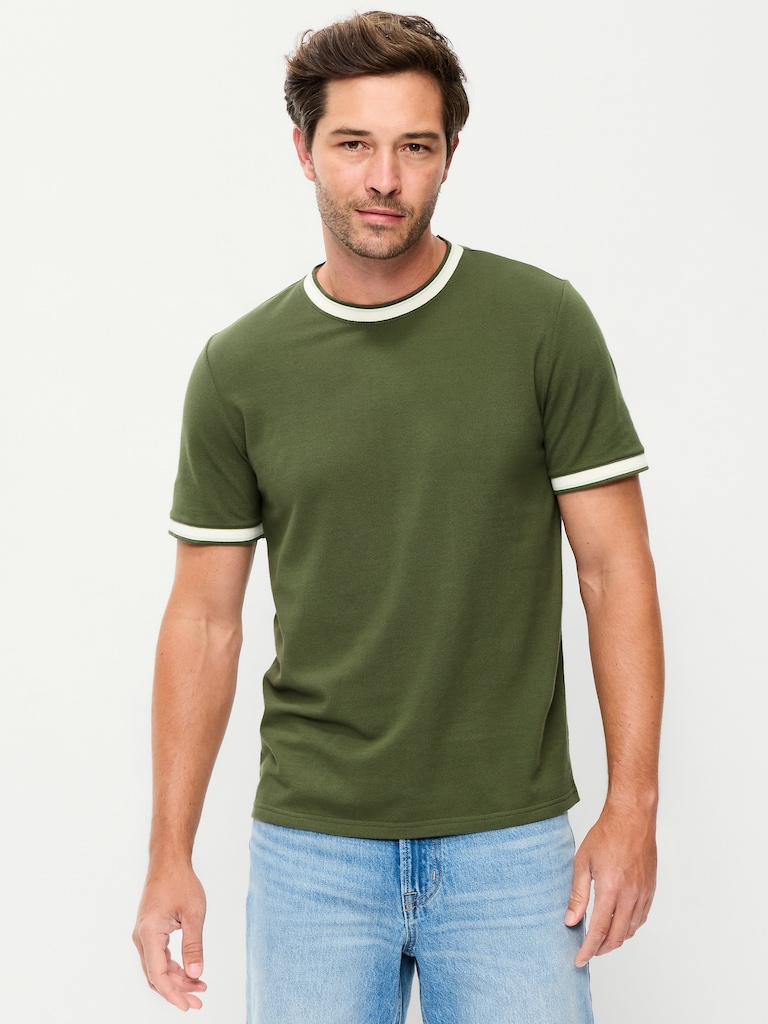 Crew-Neck Pique T-Shirt