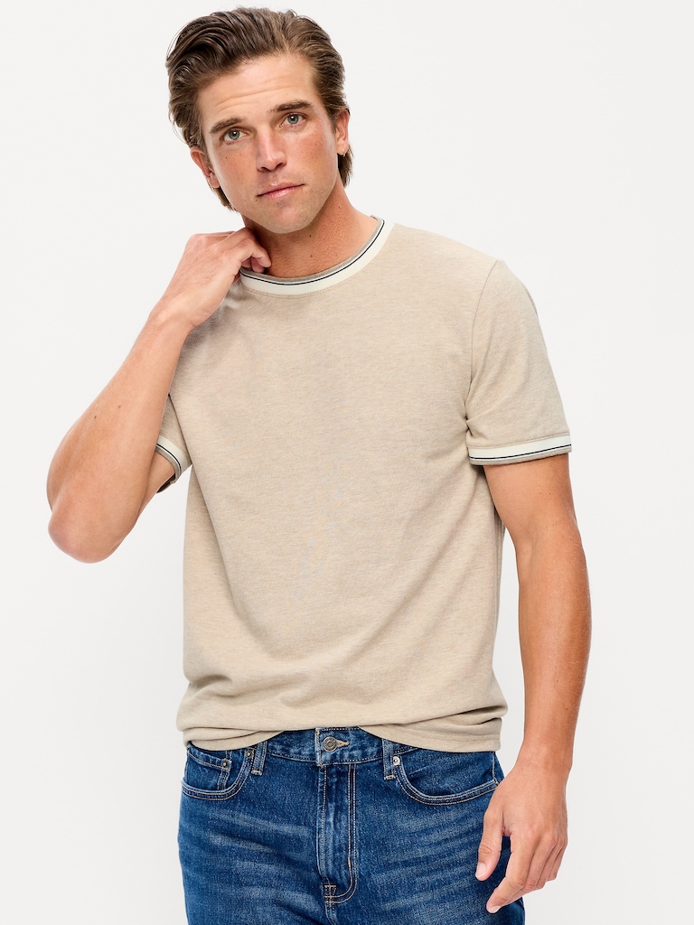 Crew-Neck Pique T-Shirt
