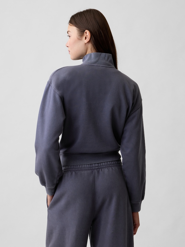 Oversized Fleece Half-Zip Sweatshirt