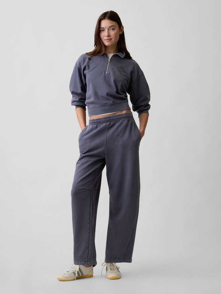 Oversized Fleece Half-Zip Sweatshirt